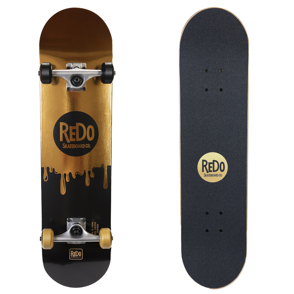 Gold Drip Champion Pop Skateboard